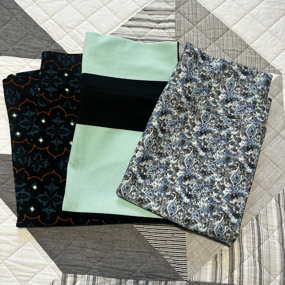 LuLaRoe pencil skirts - set of 3